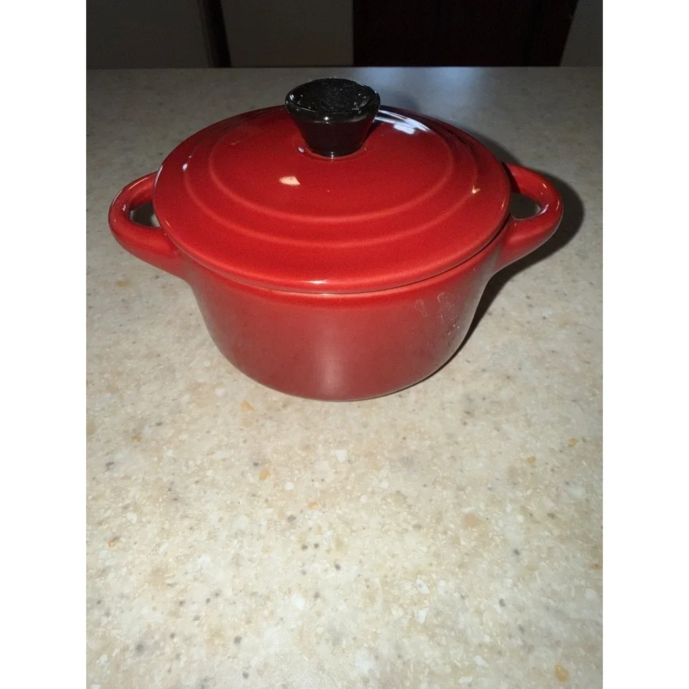 Crofton Stoneware MINI Baker Red Dish with Lid‎ 4.5